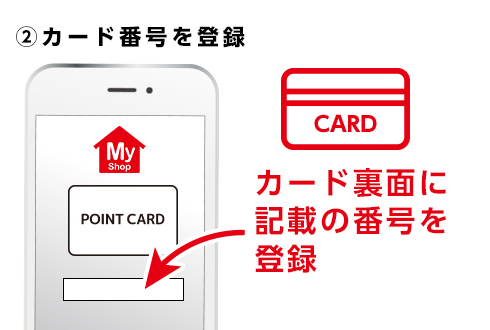 ②カード番号を登録