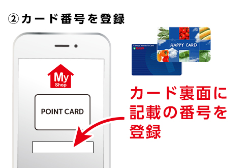 ②カード番号を登録
