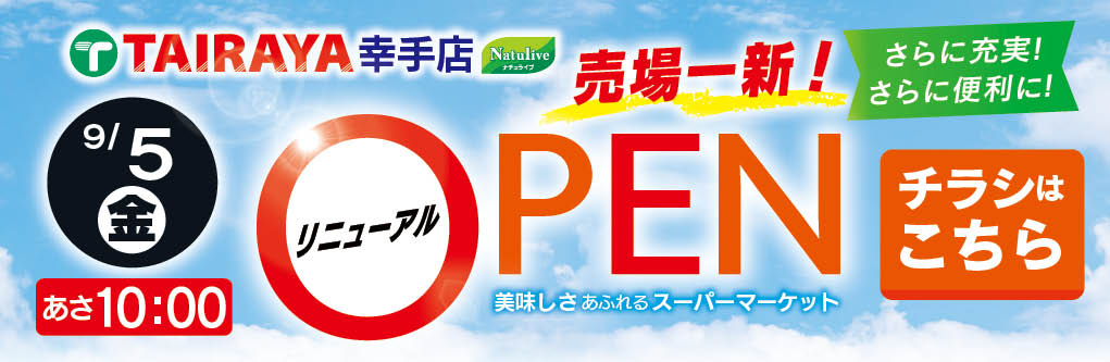 TAIRAYA幸手店のチラシを見る